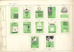 1100 darabos magyar gyufacímke-gyűjtemény szépen rendezett kiállításra való anyag