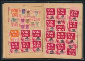 cca 1940 a Városi, vármegyei és községi alkalmazottak Országos Szövetsége tagsági könyve 39 db tagsá...