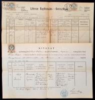 1869-1887 4 db burgenlandi egyházi irat (Egyházasfüzes, Neudorf, Középpulya, stb.)