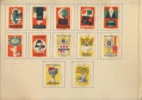 863 darabos csehszlovák gyufacímke-gyűjtemény szépen rendezve albumlapokon