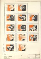 630 darabos magyar gyufacímke-gyűjtemény szépen rendezett, részben kiállítási anyag