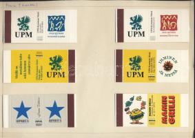 585 darabos cseh, szlovák és finn gyufacímke-gyűjtemény albumlapokon