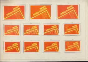 669 darabos cseh hazai és export gyufacímke-gyűjtemény albumlapokon