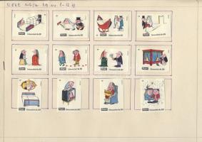 1000 darabos szépen rendszerezett német gyufacímke-gyűjtemény albumlapokon