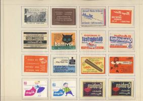 1000 darabos szépen rendszerezett német gyufacímke-gyűjtemény albumlapokon