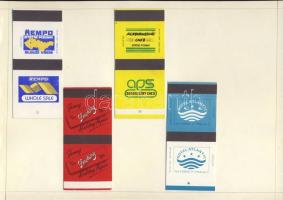 778 darabos szépen rendszerezett sőleg szállodai cseh gyufacímke-gyűjtemény albumlapokon