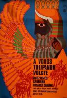 1973 Kolozsváry György (1919-2004): Vörös tulipánok völgye, MOKÉP plakát, foltos, 57×40 cm