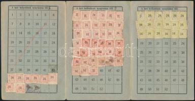 Dohánnyal és cigarettával kapcsolatos papírrégiség tétel: tagsági bélyegek, stb., érdekes anyag