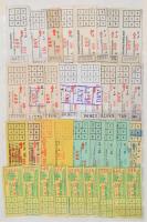 Vegyes papírrégiség tétel: 406 db utazási jegy, 4 db igazolvány, 39 db egyéb papírrégiség, 14 db pap...