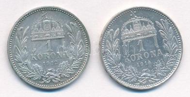 1912KB-1914KB 1K Ag "Ferenc József" (2x) T:1,1-
Adamo K5.1