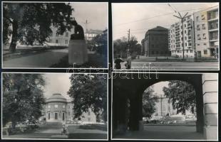 1965 Debrecen, városképek, 14 db fotó, 8,5×13,5 cm