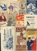 18 db számolócédula, benne litho