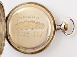 Ezüst(Ag) Omega zsebóra, másodpercmutatóval, jelzett, működőképes állapotban, d: 5 cm, bruttó: 88,1 ...