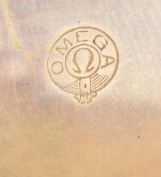 Ezüst(Ag) Omega zsebóra, másodpercmutatóval, jelzett, működőképes állapotban, d: 5 cm, bruttó: 88,1 ...