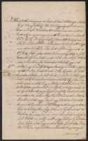 cca 1842-1850 Gróf lósi és hédervári Viczay család és a zseli (Darnózseli) curialis árendások közötti haszonvételi szerződés, pecsétek, aláírások nélkül, 4 sztl. lev.