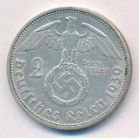 Német Harmadik Birodalom 1939F 2M Ag "Hindenburg" T:2 German Third Reich 1939F 2 Mark Ag &...