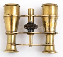 Réz színházi látcső, kis horpadással, hiányos