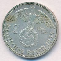 Német Harmadik Birodalom 1938E 2M Ag "Hindenburg" T:2 patina German Third Reich 1938E 2 Ma...