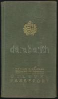 1941 Bp., A Magyar Királyság által kiállított fényképes útlevél konyhalány részére / Hungarian passport