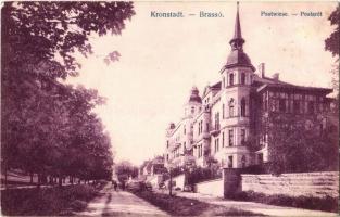 Brassó, Kronstadt, Brasov; Postwiese / Postarét / street view (fl)