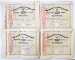 Budapest 1929. "Első Magyar Részvény-Serfőzde" részvénye 200P-ről, szelvényekkel és szárazpecséttel (4x) sorszámkövetőkT:II-,III