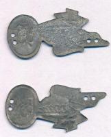 DN "BSZKRT (Budapest Székesfővárosi Közlekedési Rt.)" fém felvarró (2x) gallér? T:2,2-