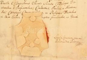 1776 A Pannonhalmi Apátság által jegyzett fassió Balassa Benedek és Gombai István között vecseszéki ...