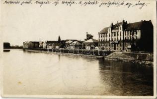 1930 Ungvár, Uzshorod, Uzhorod; Ungvár új korzója / riverside, new corso (EK)