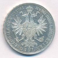 Ausztria 1861A 1Fl Ag "Ferenc József" T:1- 
Austria 1861A 1 Florin Ag "Franz Joseph&...