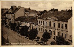 1932 Balassagyarmat, Rákóczi fejedelem út, Nemzeti szálloda, Római katolikus elemi leány iskola, Schwarcz Áron üzlete (EK)