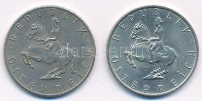 Ausztria 1971-1972. 5Sch Ag (2x) T:2 
Austria 1971-1972. 5 Schilling Ag (2x) C:XF Krause KM#2889