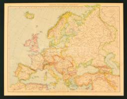 1886 Európa politikai térképe (Europa, Politische Übersicht), paszpartuban, 39×51 cm