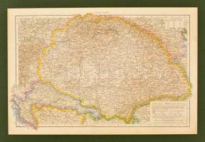 1886 Magyarország térképe (Ungarn), paszpartuban, 26×39 cm
