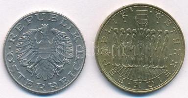 Ausztria 1974. 10Sch Ag +Ausztria 1980. 20Sch 
Cu-Al-Ni ,T:1-,2 Austria 1974. 10 Schilling Ag + Aus...