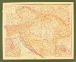1886 Az Orsztrák-Magyar Monarchia térképe (Österreich-Ungarn), paszpartuban, kis szakadással, 49×40 cm
