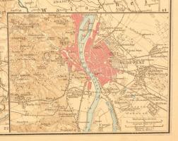 1886 Az Orsztrák-Magyar Monarchia térképe (Österreich-Ungarn), paszpartuban, kis szakadással, 49×40 ...