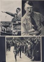 1937 3 db klf Hitler gyűjtőkép 12x17cm