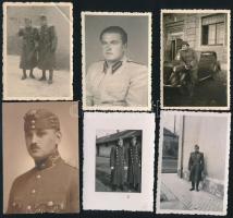 cca 1929-1946 Vegyes katonai fotó tétel, 10 db, változó állapotban, közte sérülttel is, 13x8 cm és 8...