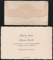 cca 1920-1940 62 db vegyes esküvői meghívó és levelezőlap