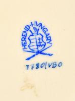 "Gyapjúmosó és Szövőgyár", Herendi Viktória mintás tálka, kézzel festett, jelzett, apró ko...