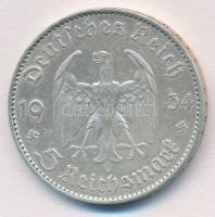 Német Harmadik Birodalom 1934F 5M Ag "Náci hatalom első évfordulója" T:2
German Third Rei...