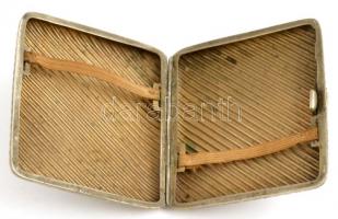 Dekoratív alpakka cigarettatárca, 9×8,5 cm