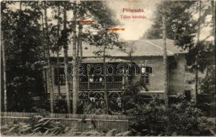 1907 Piliscsaba, Tábor kávéház, K.u.K. katonák támaszkodnak a kerítésnek. Kiadja Rigócz József (fl)