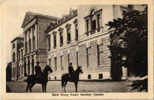 1938 Újszász, Báró Orczy Andor kastélya, a család férfi tagjai lovaglásra indulnak (EK)