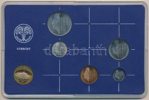 Hollandia 1986. 5c-2 1/2G (5xklf) + "Utrechti Verde" zseton plasztiktokos szettben T:1 kis...