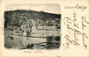 1898 Budapest I. Gellérthegy, gőzhajó (EK)