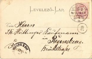 1898 Budapest I. Gellérthegy, gőzhajó (EK)