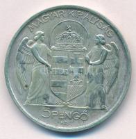 1939. 5P Ag "Horthy balra" T:2 kis patina Adamo P8.2