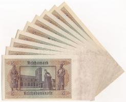 Német Harmadik Birodalom 1942. 5M (9x) sorszámkövetők T:II 
German Third Reich 1942. 5 Mark (9x) se...