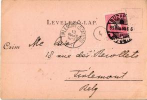 1899 Budapest XIV. Városliget, Tőrténelmi főcsoport, Vajdahunyad vára holdfényben